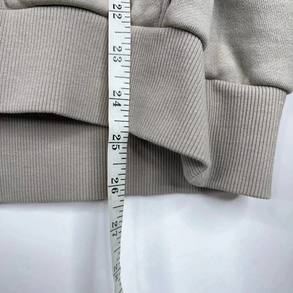 TTPD Taylor Swift Embossed Logo Sweatshirt Hoodie Beige Merch Oversized Medium - Picture 9 of 9